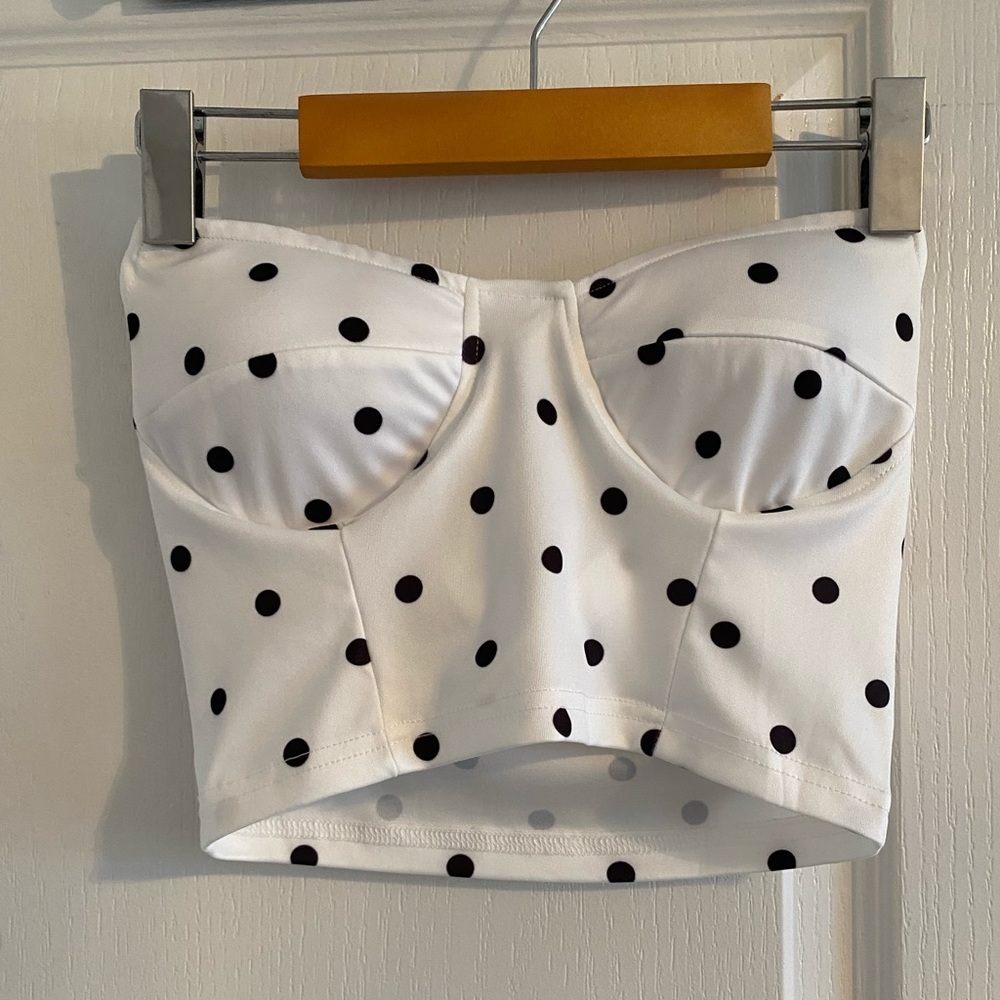 Polka Dot Corset Bandeau